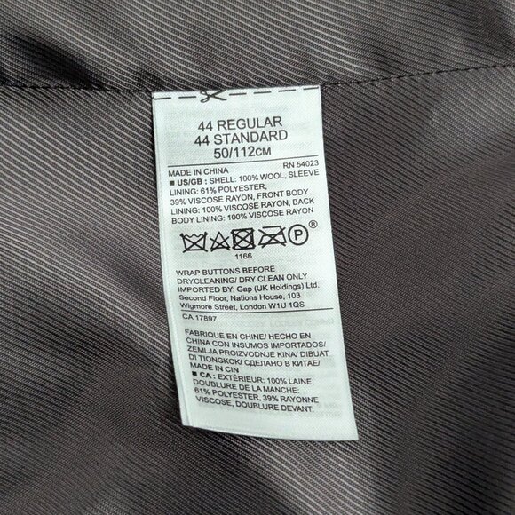 Banana Republic | Elegant Dark Brown/Charcoal Blazer | 100% Wool Shell - Picture 6 of 7